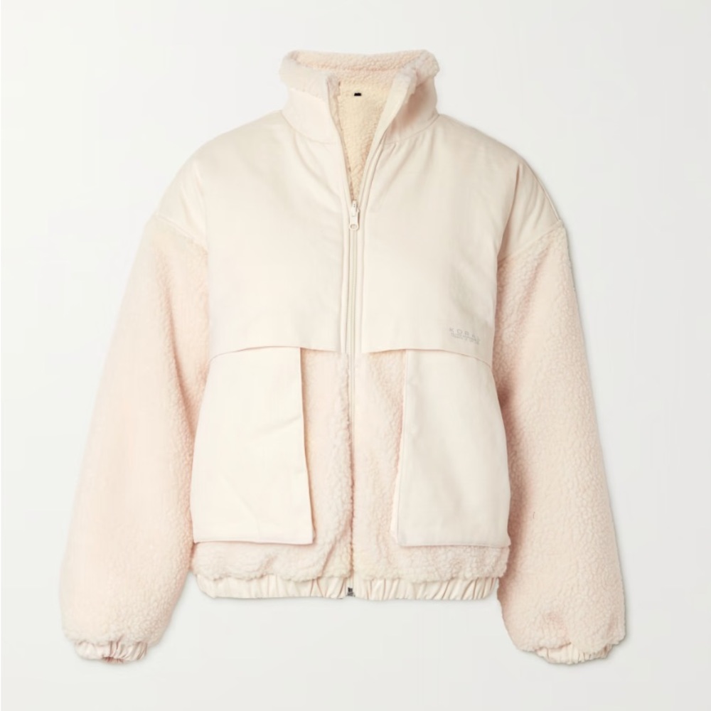 Koral Reversible twill paneled faux shearling jacket